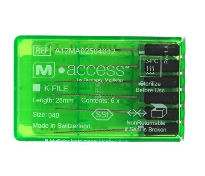 K-File m-access (040 RA25мм) Dentsply Sirona ендо-файл для очищення каналу A12MA02504012 фото K-File m-access (040 RA25мм) Dentsply Sirona ендо-файл для очищення каналу A12MA02504012 фото