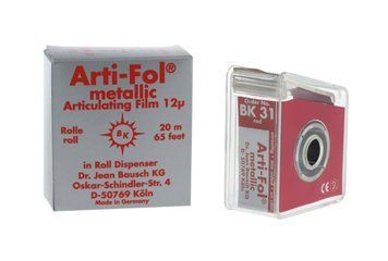Arti-Fol metallic Shimstock ВК31 12&micro;m (20м х22мм одностороння) Bausch фольга BK31 фото