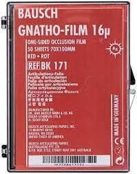 Gnatho-Film ВК171 16&micro;m (50 листів 70х100мм одностороння) Bausch оклюзійна плівка BK171 фото