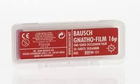Gnatho-Film ВК121 16&micro;m (50 листів 20х60мм одностороння) Bausch оклюзійна плівка BK121 фото