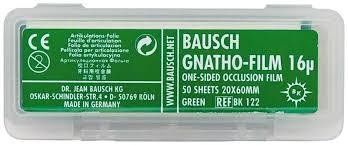 Gnatho-Film ВК122 16&micro;m (50 листів 20х60мм одностороння) Bausch оклюзійна плівка BK122 фото