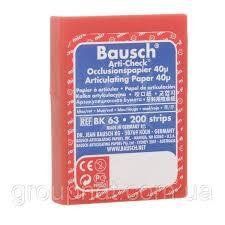 Arti-Check ВК63 40&micro;m (200 смужок синій/червоний) Bausch оклюзійний папір BK63 фото