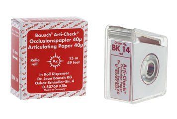 Arti-Check ВК14 40&micro;m (ролик 15м х 16мм) Bausch оклюзійний папір BK14 фото